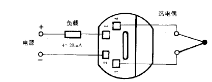 SBWR-2180/230熱電偶一體化溫度變送器接線圖