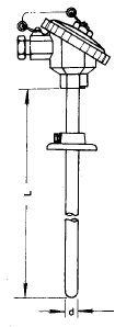 WRR-330活動(dòng)法蘭防水式熱電偶安裝圖片